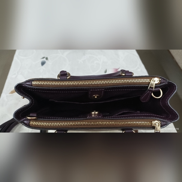 Authentic Coach Mini Surrey Carryall:Signature Canvas in Victorian Floral Print - Picture 9 of 15